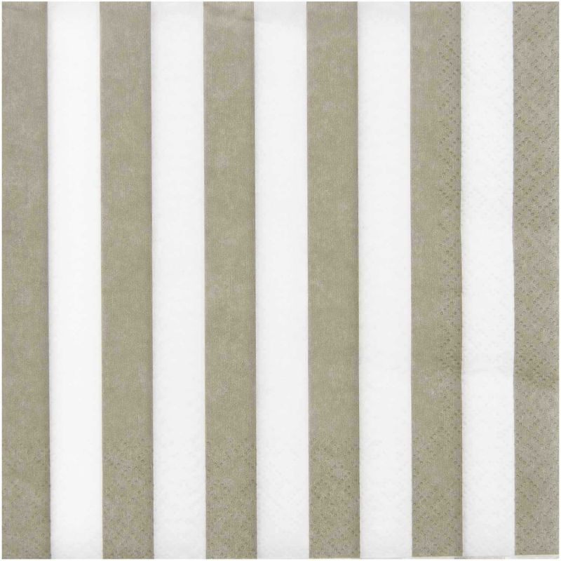 YEY! Let's Party Servietten beige-weiß gestreift 33x33cm 20 Stück YEY! Let's Party Servietten beige-weiß gestreift 33x33cm 20 Stück von Rico Design