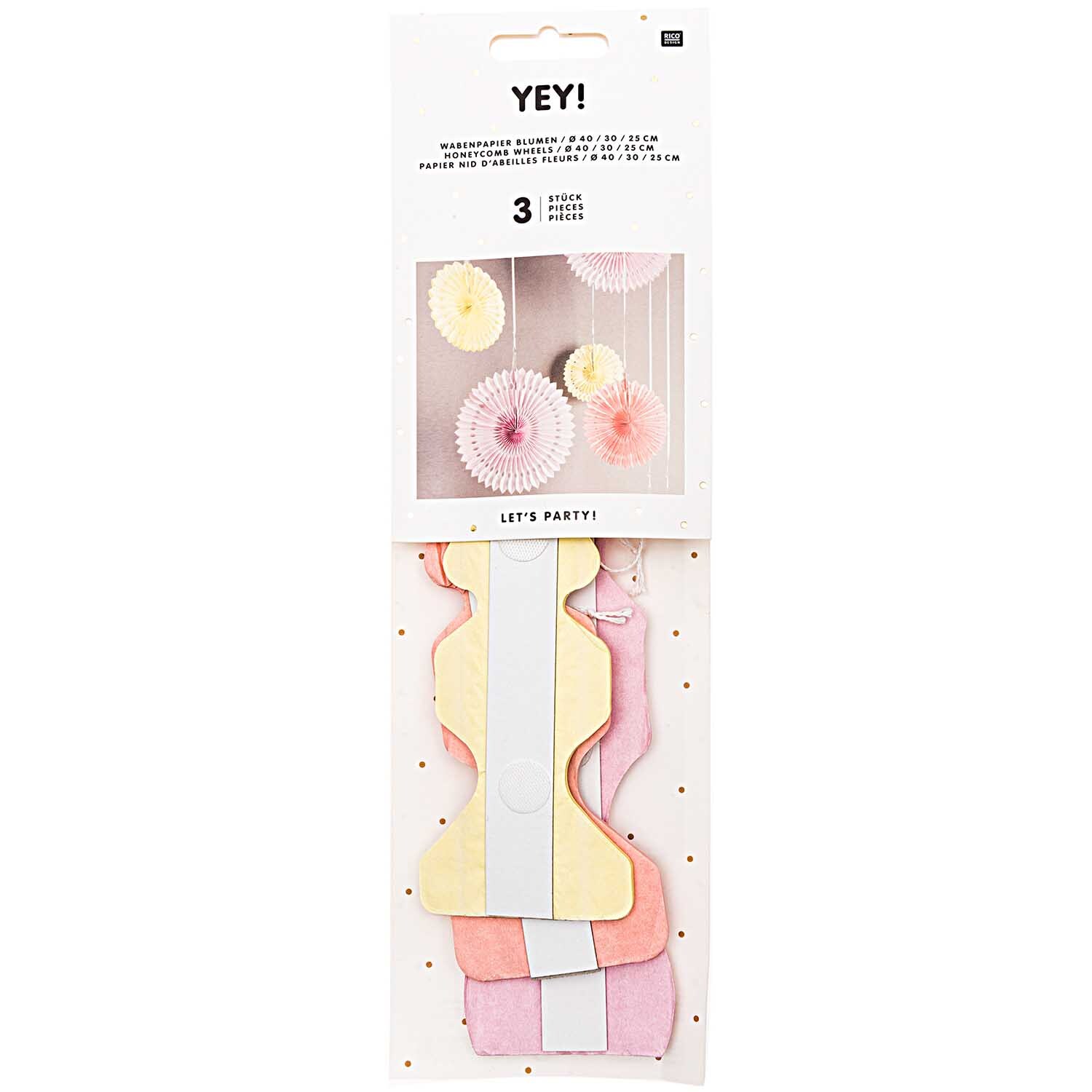 YEY! Let's Party Wabenpapier Blumen Sommer 3 Stück YEY! Let's Party Wabenpapier Blumen Sommer 3 Stück von Rico Design