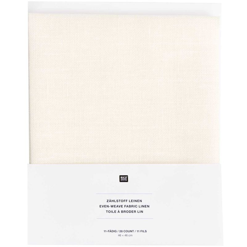 Zählstoff Leinen weiß 11-fädig 46x46cm Zählstoff Leinen weiß 11-fädig 46x46cm von Rico Design