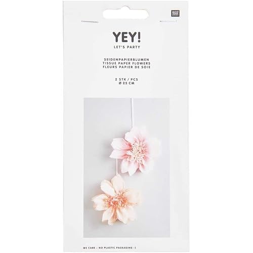 Zwei kleine Blumen aus Seidenpapier in Form von Sakura, 25 cm. von Rico Design