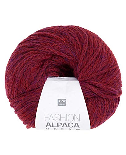 Rico Fashion Alpaca Dream, Fb. 4 – Beere, Mischung aus Merinowolle und Alpaka Wolle Nadelstärke 8 mm von Rico Fashion Alpaca Dream