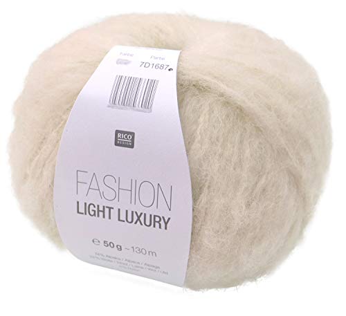 Rico Fashion Light Luxury Fb. 01 creme - leichte Wolle mit Alpakawolle zum Stricken & Häkeln made in Peru von Rico Design