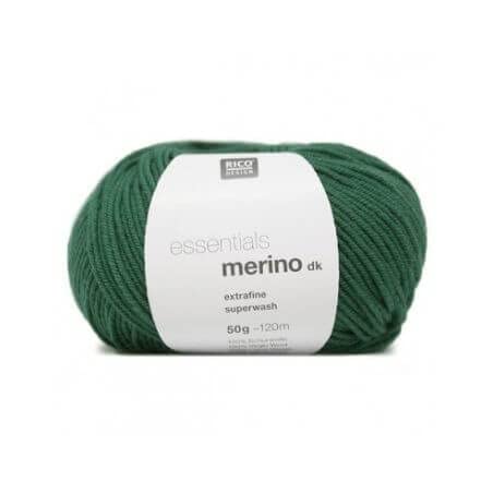 Merinowolle Rico Merino dk Fb. 32 billardgrün, weiche Wolle zum Stricken & Häkeln von Rico essentials Merino dk