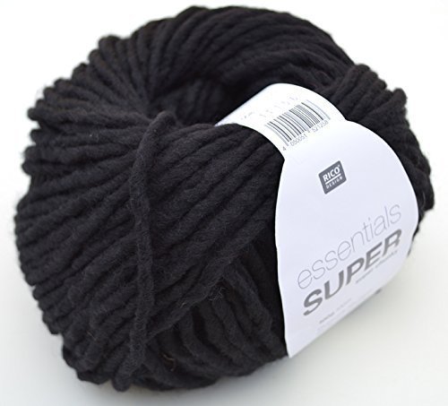 Rico essentials Super chunky Fb. 08 - schwarz wunderbare Schnellstrickwolle für Ihre modischen Projekte von Rico Design