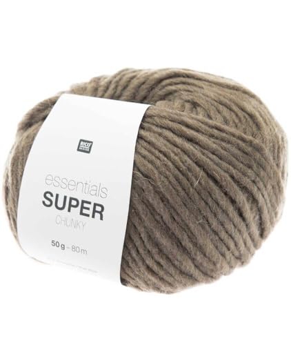 Rico essentials Super Chunky Wolle 50g ~ 80m, Farbe 14 oliv, dicke Wolle Stricken Häkeln Nadelstärke 7 mm Rico essentials Super Chunky Wolle 50g ~ 80m, Farbe 14 oliv, dicke Wolle Stricken Häkeln Nadelstärke 7 mm von Rico essentials