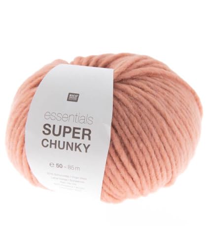 Rico essentials Super Chunky Wolle 50g ~ 80m, Farbe 6 altrosa, dicke Wolle Stricken Häkeln Nadelstärke 7 mm Rico essentials Super Chunky Wolle 50g ~ 80m, Farbe 6 altrosa, dicke Wolle Stricken Häkeln Nadelstärke 7 mm von Rico essentials