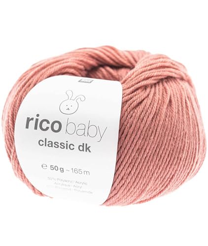 Rico Baby Classic dk #58, weiche Babywolle zum Stricken oder Häkeln, 50g, (Grundpreis [D] 5,98€/100g) von Rico Design