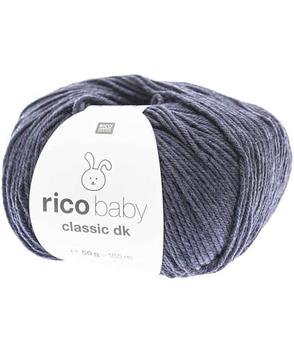 Rico Baby Classic dk #61, weiche Babywolle zum Stricken oder Häkeln, 50g von Rico