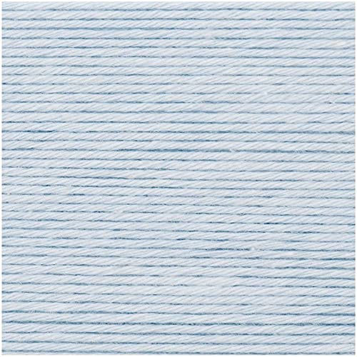 Rico Baby Cotton Soft dk Fb. 003 hellblau, weiche Babywolle ohne Wolle zum Stricken oder Häkeln von Rico Design