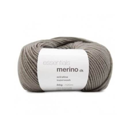 Rico Essentials Merino dk, Farbe 78, Merinowolle Stahl grau zum Stricken und Häkeln von Rico