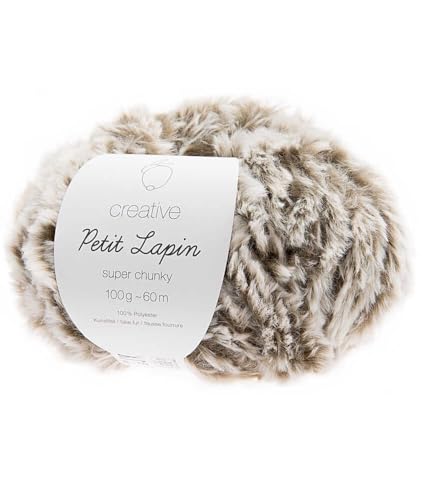 Rico Petit Lapin (06), beige Kiesel, Wolle Felloptik, Flauschwolle, Fellgarn Fellwolle von Rico Design