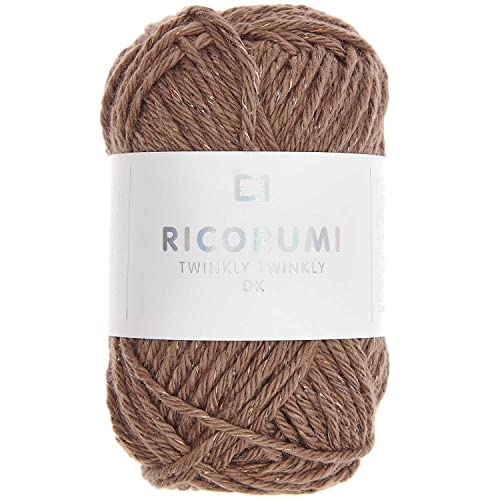 25g Ricorumi -Twinkly Twinkly - Farbe: 15 - braun/ rainbow - feine Baumwolle zum Häkeln von Amigurumi-Figuren mit Glitzer-Effekt 25g Ricorumi -Twinkly Twinkly - Farbe: 15 - braun/ rainbow - feine Baumwolle zum Häkeln von Amigurumi-Figuren mit Glitzer-Effekt von Ricorumi