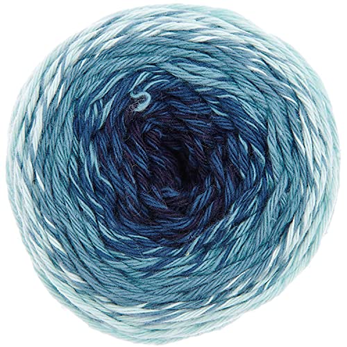 50g Ricorumi -Spin Spin - Farbe: 10 - Verlauf blau - feine Baumwolle zum Häkeln von Amigurumi-Figuren aus den neue Ricorumi-Heften von Rico Design