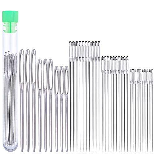 6 Größen Leder Nadel Set, 39 Stücke Große Augen Nadeln Hand Nähen Nadeln, Spitze und Stumpfe Leder Nähen Nadeln mit 2 Nadelflasche für Hand Nähen Leder Nähen 6 Größen Leder Nadel Set, 39 Stücke Große Augen Nadeln Hand Nähen Nadeln, Spitze und Stumpfe Leder Nähen Nadeln mit 2 Nadelflasche für Hand Nähen Leder Nähen von Riddur