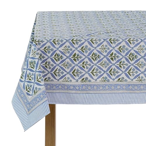 Ridhi Tischdecke, quadratisch, 100 % Baumwolle, Handblockdruck, waschbar, Halloween, Thanksgiving, Weihnachten, Partys, Hochzeiten, Herbstdekoration, Bauernhaus, Esszimmer, Abendessen, Stahlblau, Ridhi Tischdecke, quadratisch, 100 % Baumwolle, Handblockdruck, waschbar, Halloween, Thanksgiving, Weihnachten, Partys, Hochzeiten, Herbstdekoration, Bauernhaus, Esszimmer, Abendessen, Stahlblau, von Ridhi