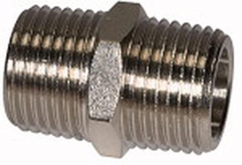 RIEGLER 100843-252.305-N Doppelgewindenippel R 1 a., R 1 a., SW 34, Messing vernickelt, 1Stk RIEGLER 100843-252.305-N Doppelgewindenippel R 1 a., R 1 a., SW 34, Messing vernickelt, 1Stk von Riegler