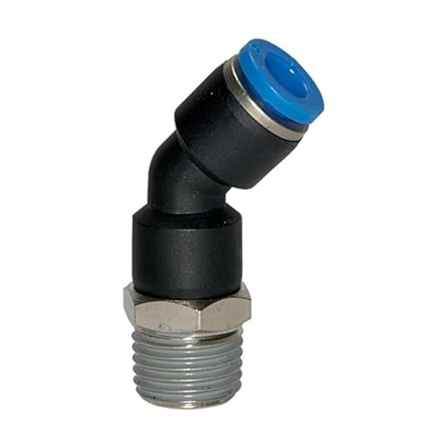 RIEGLER 109249-154.014-10 Steckverschraubung 45° »Blaue Serie«, drehbar, R 1/4 außen, Ø10mm, 1Stk RIEGLER 109249-154.014-10 Steckverschraubung 45° »Blaue Serie«, drehbar, R 1/4 außen, Ø10mm, 1Stk von Riegler