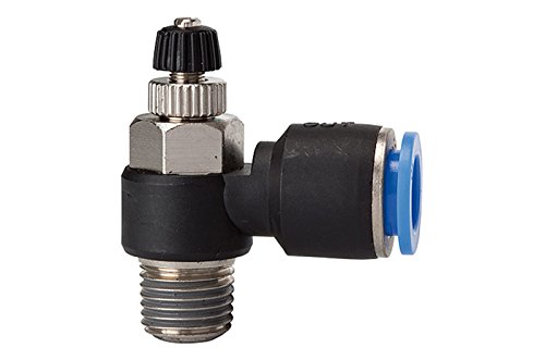 RIEGLER 110053-186.038-6 Drosselrückschlagventil »Blaue Serie«, Abluftdros, R3/8 a. Ø 6mm, 1Stk von Riegler
