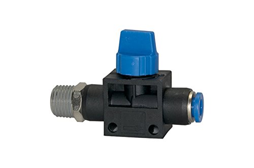 RIEGLER 110088-192.014-6 Absperrventil »Blaue Serie«, Steckanschluss, R 1/4 a., Schl.-Ø 6, 1Stk von Riegler