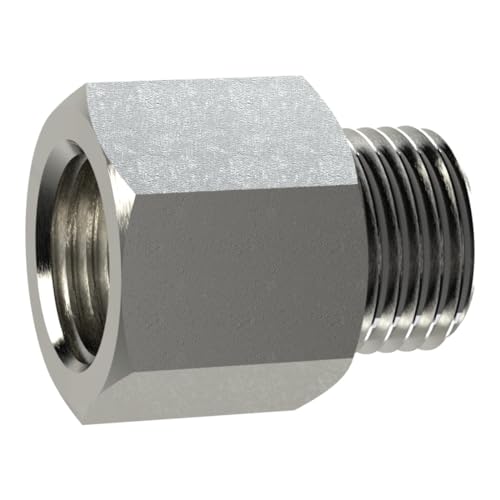 RIEGLER 111504-230.03-N Verlängerungsstück, kurz, G 1/8 a., G 1/4 i., SW 17, MS vern., 1Stk von Riegler