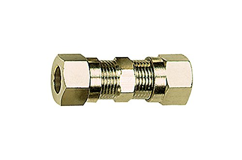 RIEGLER 111993-N 57 Gerade Verschraubung, Rohr-Außen-Ø 12 mm, SW 19, SW1 22, MS vern., 1Stk von Riegler