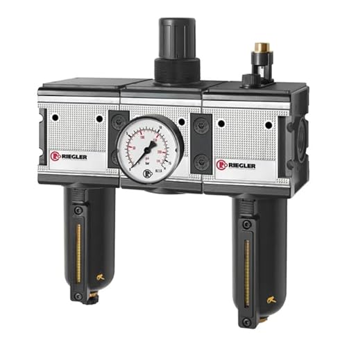 RIEGLER 133130-FRL 45 M-SR-10 Wartungseinheit 3-tlg. »multifix« mit Metallbehälter, BG 4, G 1, 1Stk RIEGLER 133130-FRL 45 M-SR-10 Wartungseinheit 3-tlg. »multifix« mit Metallbehälter, BG 4, G 1, 1Stk von Riegler