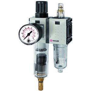 RIEGLER 142460-FUM 611-4 WE 2-tlg. »FUTURA-mini«, PC-Beh, Standardmano, G 1/4, 0,1-4, VA, 1Stk RIEGLER 142460-FUM 611-4 WE 2-tlg. »FUTURA-mini«, PC-Beh, Standardmano, G 1/4, 0,1-4, VA, 1Stk von Riegler