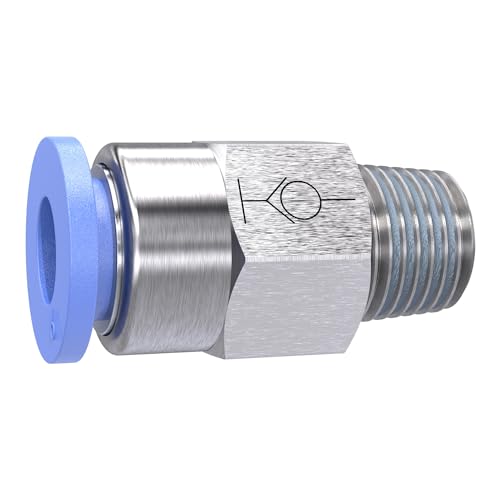RIEGLER 151458-196.3812-2 Gerade Steckverschraubung »Blaue Serie« selbstabsper., R 3/8 a., 1Stk von Riegler
