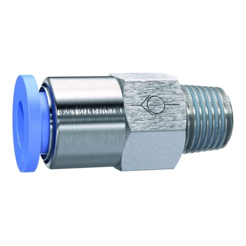 RIEGLER 151524-203.3810-2 Gerades Rückschlagventil »Blaue Serie« Schlauch-Gewinde, R 3/8 a., 1Stk von Riegler