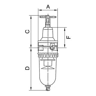 RIEGLER 174093-678.43 K-HA P Filterregler »Standard«, mit Polycarbonatbehälter, BG 4, G 1, 1Stk von Riegler