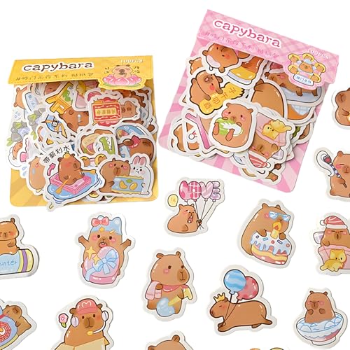 200 Stück Capybara Sticker Niedliche Capybara Aufkleber Wasserschwein Vinyl Stickers Wasserdicht und Langlebig, Geeignet für Notebooks Computer Gepäck Wasserflaschen Helmdekoration 200 Stück Capybara Sticker Niedliche Capybara Aufkleber Wasserschwein Vinyl Stickers Wasserdicht und Langlebig, Geeignet für Notebooks Computer Gepäck Wasserflaschen Helmdekoration von Rienan