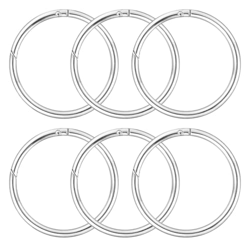 6 Stück Schlüsselring Groß,Karabiner Rund,Schlüsselring Karabiner Zinklegierung Rund 60mm OD 50mm,Karabiner Ring für Schlüsselanhänger,Taschen,Schmuck,DIY Handwerk,Silber-weiß 6 Stück Schlüsselring Groß,Karabiner Rund,Schlüsselring Karabiner Zinklegierung Rund 60mm OD 50mm,Karabiner Ring für Schlüsselanhänger,Taschen,Schmuck,DIY Handwerk,Silber-weiß von Rienan