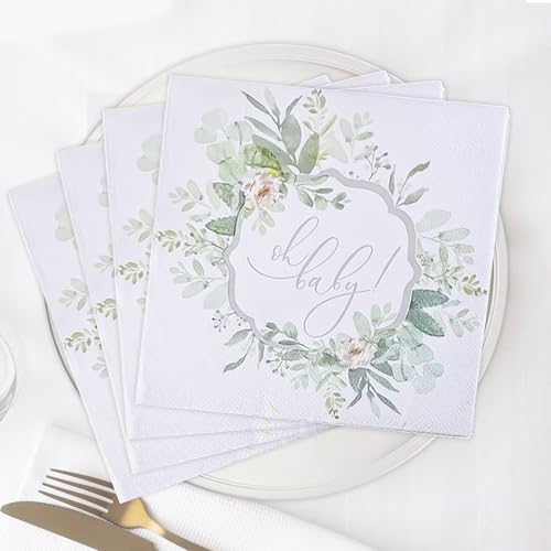 60 Blatt Servietten Grün Servietten Schön Dass Du Da Bist 33 * 33cm Servietten Hochzeit Servietten Kommunion Taufe Servietten Geeignet für Geburtstage, Hochzeiten, Taufen, Kommunionen, Feste von Rienan
