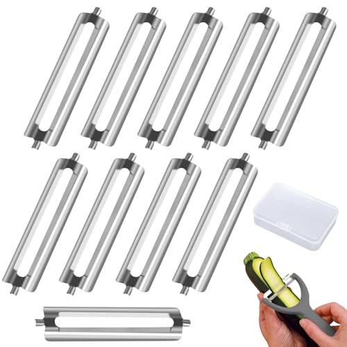Schäler Ersatzklinge,10-Teiliger Ersatzklingen Für Schäler, Ersatzklingen Schäler-Flachschliff, Profi-Schäler-Ersatzklingen, Gemüseschäler, Profischäler,Turbo Schäler,Mit Transparenter Box Schäler Ersatzklinge,10-Teiliger Ersatzklingen Für Schäler, Ersatzklingen Schäler-Flachschliff, Profi-Schäler-Ersatzklingen, Gemüseschäler, Profischäler,Turbo Schäler,Mit Transparenter Box von Rienan
