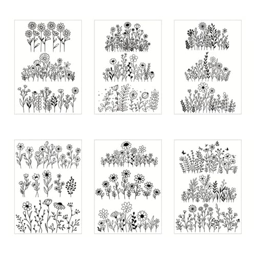 18 Muster Stickvorlagen WasserlöSlich Blumen Stickvlies WasserlöSlich Vlies Zuschneidbar Stickvlies Zum Verzieren Von Jeans, Canvastaschen, Heimtextilien Und Kleidung von Rieoany