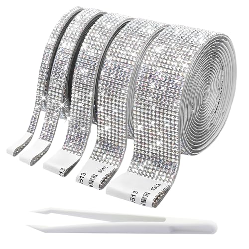 5 Rollen Strasssteine Glitzersteine Selbstklebend Strassband für DIY Kunsthandwerk, Hochzeitsdekoration, Geburtstag, Handy, Tasse, Kleid 5 Rollen Strasssteine Glitzersteine Selbstklebend Strassband für DIY Kunsthandwerk, Hochzeitsdekoration, Geburtstag, Handy, Tasse, Kleid von Rieoany