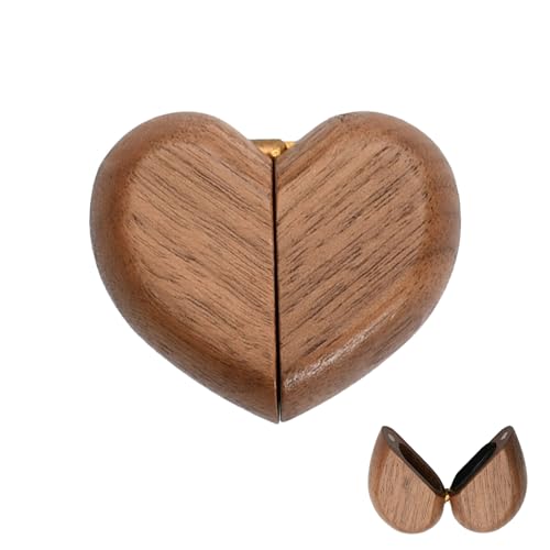 Ringbox Hochzeit aus Walnussholz – Handgefertigte herzförmige Ringschatulle für Verlobung, Hochzeit, Schmuckaufbewahrung – Kleine Ringbox mit Magnetverschluss Ringbox Hochzeit aus Walnussholz – Handgefertigte herzförmige Ringschatulle für Verlobung, Hochzeit, Schmuckaufbewahrung – Kleine Ringbox mit Magnetverschluss von Rieoany