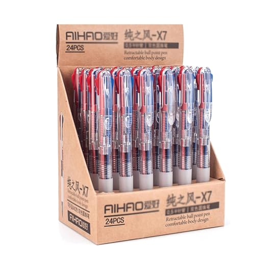 Rieort Kugelschreiber Einziehbare Kugelschreiber, zweifarbiger Kugelschreiber mit roter und Blauer Tinte, 0,5 mm Tintenroller, glatt schreibende Gel-Tintenstifte Schöne Rieort Kugelschreiber Einziehbare Kugelschreiber, zweifarbiger Kugelschreiber mit roter und Blauer Tinte, 0,5 mm Tintenroller, glatt schreibende Gel-Tintenstifte Schöne von Rieort