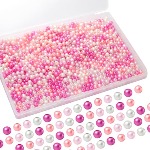 Rierdge 1000 Stück Perlen zur Schmuckherstellung, 6 mm Kunststoffperlen für selbstgemachte Armbänder, Halsketten, Ohrringe Rierdge 1000 Stück Perlen zur Schmuckherstellung, 6 mm Kunststoffperlen für selbstgemachte Armbänder, Halsketten, Ohrringe von Rierdge