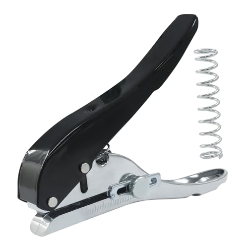 Rierdge Robuster Lochstanzer, 1/4 Zoll - 6 mm, Einzellochstanzer, Metall, handlicher Papierstanzer für Papierkarten, Kunststoffkarton von Rierdge