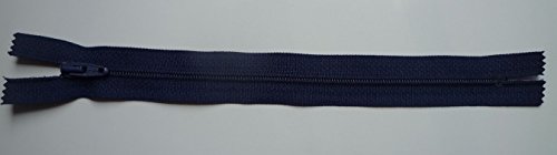 Reißverschluss 18cm blau nicht teilbar Kunststoff von Ries