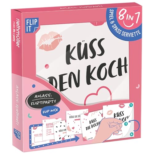 Riethmüller Servietten "Flirtparty" 33cm x 33cm, 12 Stück, beidseitig bedruckt - Große Papier-Servietten mit 8 interaktiven Spaß-Motiven für Dates & Flirtlaune - Tischdeko Riethmüller Servietten "Flirtparty" 33cm x 33cm, 12 Stück, beidseitig bedruckt - Große Papier-Servietten mit 8 interaktiven Spaß-Motiven für Dates & Flirtlaune - Tischdeko von Riethmüller