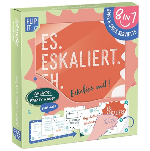 Riethmüller Servietten "Party Hard" 33cm x 33cm, 12 Stück, beidseitig bedruckt - Große Papier-Servietten mit 8 interaktiven Spaß-Motiven für Feiern & Geburtstage - Tischdeko Riethmüller Servietten "Party Hard" 33cm x 33cm, 12 Stück, beidseitig bedruckt - Große Papier-Servietten mit 8 interaktiven Spaß-Motiven für Feiern & Geburtstage - Tischdeko von Riethmüller