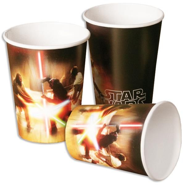 Star Wars-Partybecher im 8er Pack, ca. 250ml, edel bedruckte Pappe Star Wars-Partybecher im 8er Pack, ca. 250ml, edel bedruckte Pappe von Riethmüller