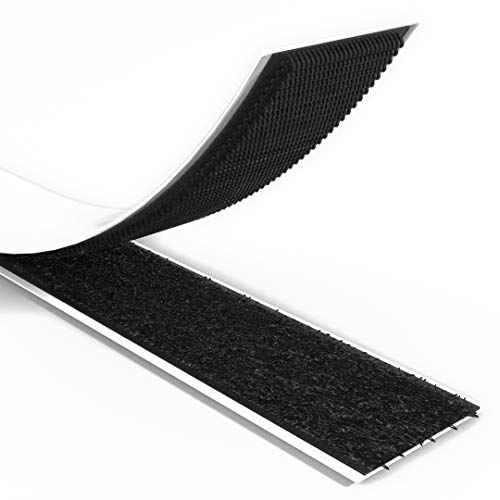 Rietlow® Klettband Selbstklebend Extra Stark - Klettstreifen 8 Meter - Klettverschluss selbstklebend aus Polyester und reißfestem Nylon - Dual lock Klettband - Doppelseitiges Klettband 20mm (Schwarz) von Rietlow