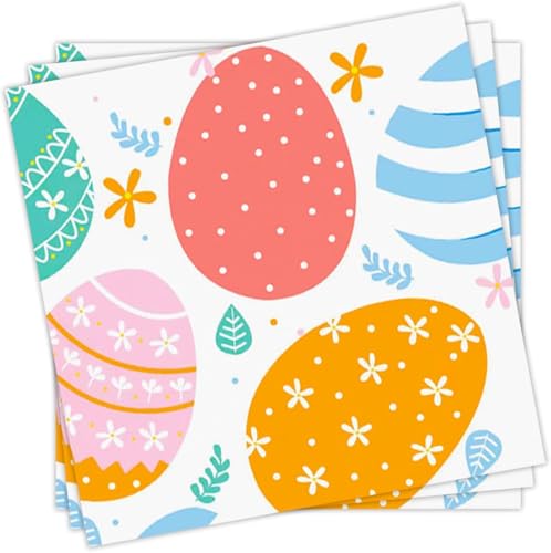 20Stück Servietten Ostern Tischdeko,33 x 33 cm Osterservietten Mit Ostereier Ostern Servietten Frühling Einweg Papierservietten für Osterdeko Abendessen Geschirr Osterpartys Dekoration 20Stück Servietten Ostern Tischdeko,33 x 33 cm Osterservietten Mit Ostereier Ostern Servietten Frühling Einweg Papierservietten für Osterdeko Abendessen Geschirr Osterpartys Dekoration von Riewy
