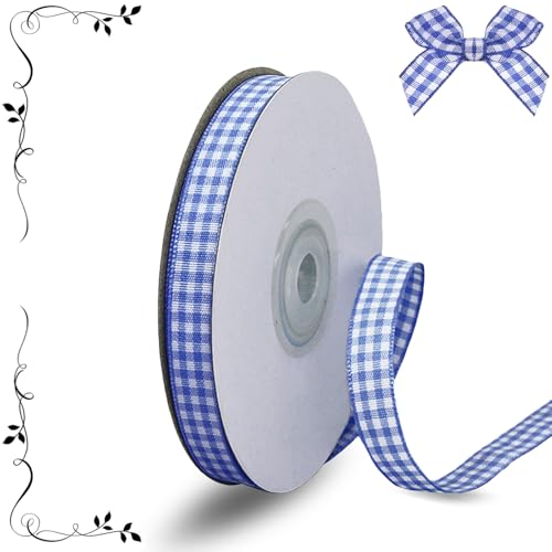 Dunkelblaues Gingham-Band, Büffelkariertes Band, Frühling Sommer, dünnes kariertes Band, Polyester-Stoff für Geschenkverpackungen, Haar-Accessoires, Basteln, Picknick, Hochzeit, Zuhause Dunkelblaues Gingham-Band, Büffelkariertes Band, Frühling Sommer, dünnes kariertes Band, Polyester-Stoff für Geschenkverpackungen, Haar-Accessoires, Basteln, Picknick, Hochzeit, Zuhause von Riffance