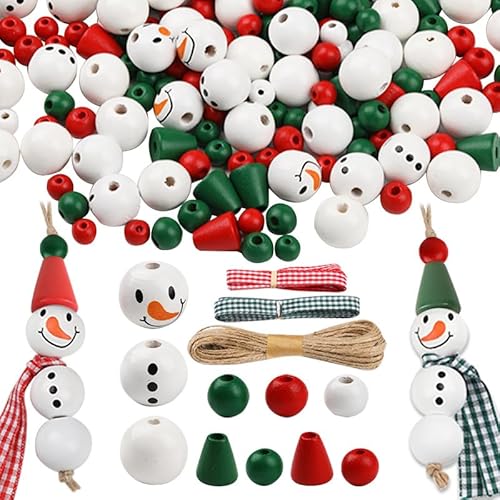 Rifrpha 190 Stück Holzperlen mit Gesicht Schneemann Gesicht Rund Holzperlen Schneemann-Holzperlen bunt natürliche holzperlen für DIY-Basteleien, Weihnachten, Halloween, Winter-Dekorationen Rifrpha 190 Stück Holzperlen mit Gesicht Schneemann Gesicht Rund Holzperlen Schneemann-Holzperlen bunt natürliche holzperlen für DIY-Basteleien, Weihnachten, Halloween, Winter-Dekorationen von Rifrpha