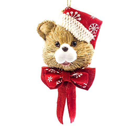 Rifuli Kreativer Weihnachtsbär-Dekorations-Anhänger-Hauptdekorations-niedlicher Bärn-Weihnachtsanhänger Schaukelset (b-Red, One Size) von Rifuli