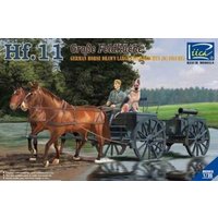 German Horses Drawn Large Field Kitchen Hf.11 (two horses&one figure,one dog von Riich Models